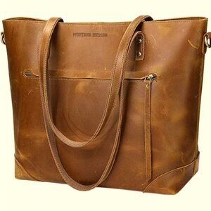 Montana Hudson Tan Leather Tote - never used